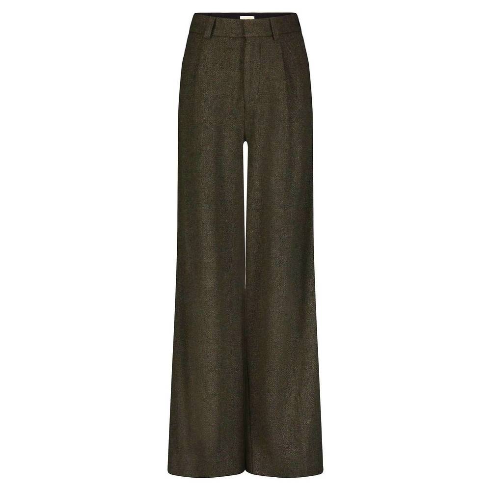 NEW DL1961 - WOMEN'S denim hepburn wide leg high rise pleated pants in evergreen - Picture 9 of 10